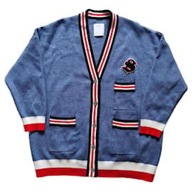 Sandro Cardigan Hellblau V Ausschnitt College Stil