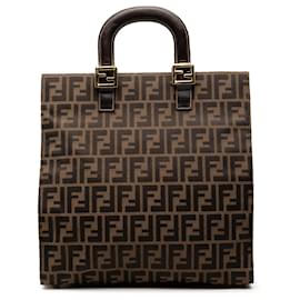 Fendi Braune Zucca Canvas Twins Tote