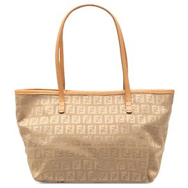 Bolso Tote Fendi de lona Zucchino Beige