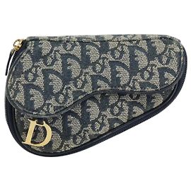 Monedero vintage Saddle en lona Diorissimo de Christian Dior