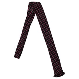 Foulard con stampa a cuore Saint Laurent con bordi grezzi