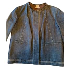 Jeans- und Lederjacke - Hermès