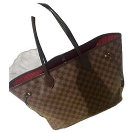 Borsa a mano Louis Vuitton Neverfull GM Marrone Pelle