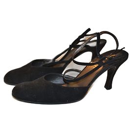 Décolleté Gianni Versace in scamosciato nero Taglia 37.5