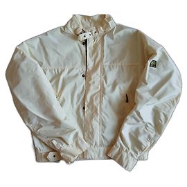Belstaff Biker Jacke aus Nylon Creme