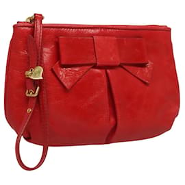Pochette con zip in pelle Miu Miu