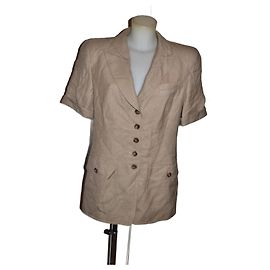 Rena Lange Seidenmischung Jacke beige Größe 44 IT