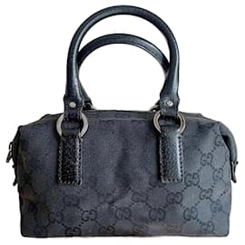 Borsa Gucci Mini Boston Nera in Tela GG