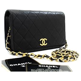CHANEL Piccola Borsa a Spalla con Catena in Pelle Trapuntata Nera