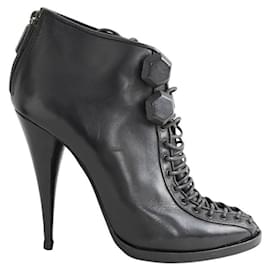 Stivali in pelle nera con lacci - Givenchy