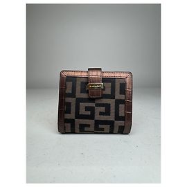 Cartera vintage Givenchy monograma negro marrón