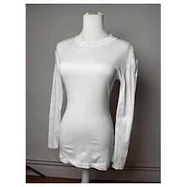 Vintage Issey Miyake Baumwollpullover Weiß