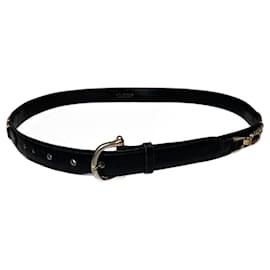 Vintage Celine Paris Leder Gürtel Schwarz - Céline