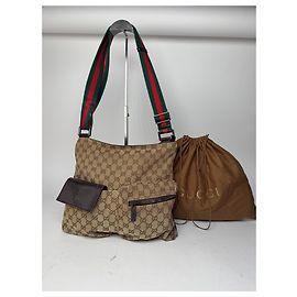 Borsa Monogramma Vintage Gucci Beige Marrone
