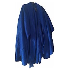 Autre Marque Capa de lana de alpaca azul real