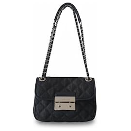 Borsa a tracolla Michael Kors Sloan trapuntata blu navy denim pelle
