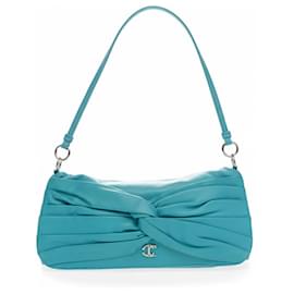 Just Cavalli Baguette Tasche Türkisfarbenes Lammleder