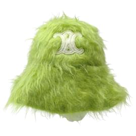 NUOVO CAPPELLO CELINE STAMPA TRIONFO PELLE SINTETICA NUOVO CAPPELLO VERDE - Céline
