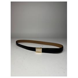 Vintage Dior Ledergürtel Schwarz