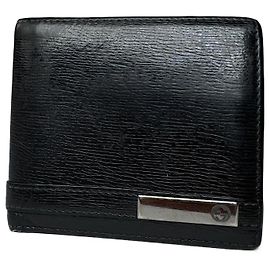 Vintage Gucci Flapable Leather Wallet Black