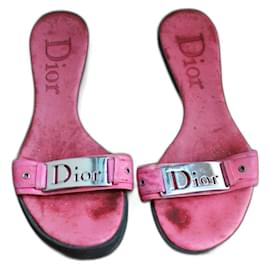 Sandali Dior rosa in pelle e gomma taglia 37