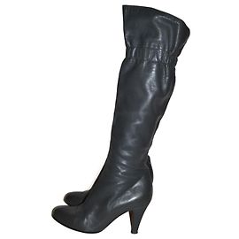 Moschino Cheap And Chic Lederstiefel grau Größe 36