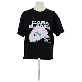 Schwarzes Baumwoll-T-Shirt - Casablanca