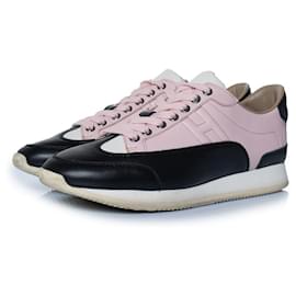 Sneakers Goal in nero e rosa di Hermès