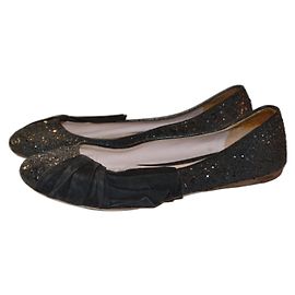 Ballerine Miu Miu paillettes e scamosciato nero