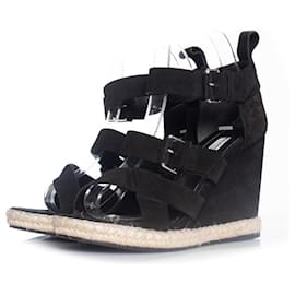 Sandalo con zeppa in suede Balenciaga