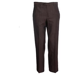 Dunkelbraune gestreifte Wollhose von Prada.