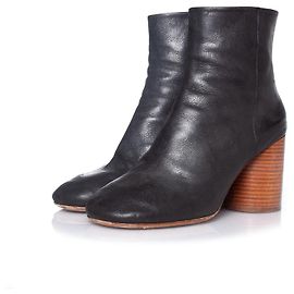 Maison Martin Margiela Stivaletti in pelle nera con punta rotonda Maison Margiela