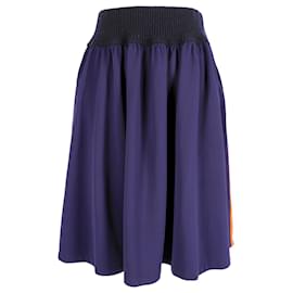 Falda mini de cintura de punto Marni en poliamida púrpura