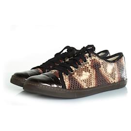 Lanvin Python-Sneaker mit Lackleder-Spitze