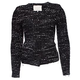 Chaqueta de bouclé en blanco y negro IRO