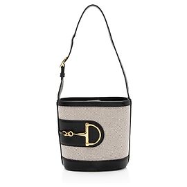 Borsa a secchiello piccola Gucci 73 in pelle Toile Gucci