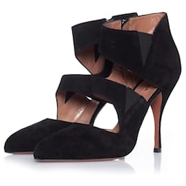 Alaïa Botines de ante negro rizados Azzedine Alaia.