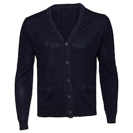 Blauer Wollcardigan von Lanvin