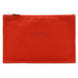 Hermès Yachting GM Clutch aus Canvas und Leder