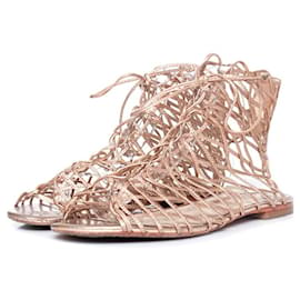 Sandalias de cuero metálico Delphine de Sophia Webster - Sophia webster