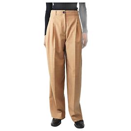 Autre Marque Pantalones con pliegues biscuit - talla UK 6