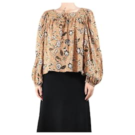 Blusa stampata floreale arancione - taglia UK 14 - Ulla Johnson