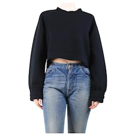Sudadera corta de neopreno negra - talla L - Veronica Beard