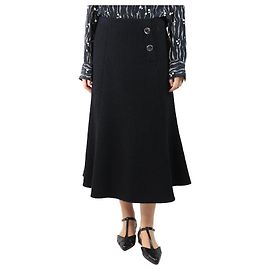 Jason Wu Schwarze Tweed-Midirock - Größe UK 14