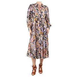 Autre Marque Mehrfarbiges Georgina Druckhemdkleid - Größe L