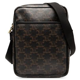 Céline Bolsa de Ombro em Couro PVC Celine Triomphe