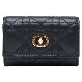 Christian Dior Portefeuille Dior Jolie Glycine Cannage en agneau