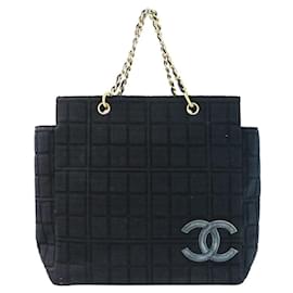 Borsa a mano 2 in 1 in jersey di cotone Chanel Choco Bar