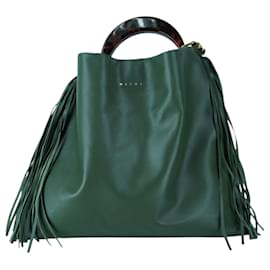 Marni Grüner Tote Bag Venice mit Oberem Griff