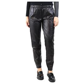 Vince Pantaloni in pelle nera - taglia S